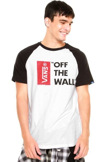 Camiseta Vans Off The Wall Raglan Branca - Marca Vans