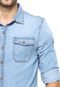 Camisa Jeans Hering Slim Bolso Azul - Marca Hering