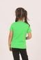 Blusa infantil menina Manga curta Canelada 1 ao 16 09-A Lavin Basic  Verde neon - Marca Lavin Basic