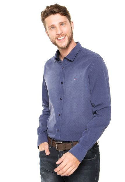 Camisa Aramis Bordado Azul - Marca Aramis