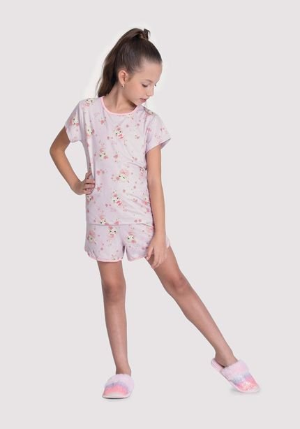 Pijama Infantil Menina em Malha Aveludada Estampado - Marca Alakazoo