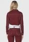 Jaqueta Cropped Sarja Tricats Color Must Vinho - Marca Tricats