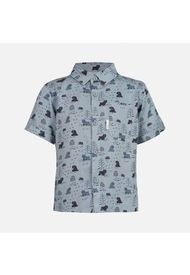 Camisa Niño Cliff Shirt Print Azul Piedra Lippi