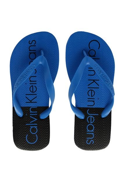 Chinelo Calvin Klein CKJ Azul/Preto - Marca Calvin Klein