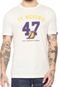 Camiseta New Era Los Angeles Lakers Off-white - Marca New Era