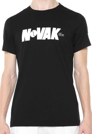 Camiseta Lacoste Novak Djokovic Preta
