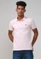 Camisa Polo bordado Lacoste Reta Logo Rosa - Marca Lacoste