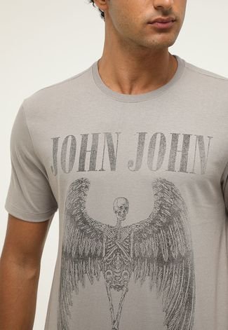 Camiseta John John Caveira Cinza - Compre Agora