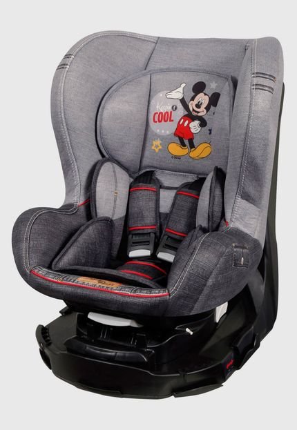 Cadeira Para Auto 0 A 18 Kg Disney Revo Denim Mickey Mouse Cinza - Marca Disney