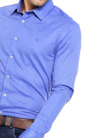 Camisa Calvin Klein Slim Fit Azul