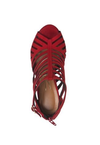 Sandal Boot Vizzano Tiras Vermelha
