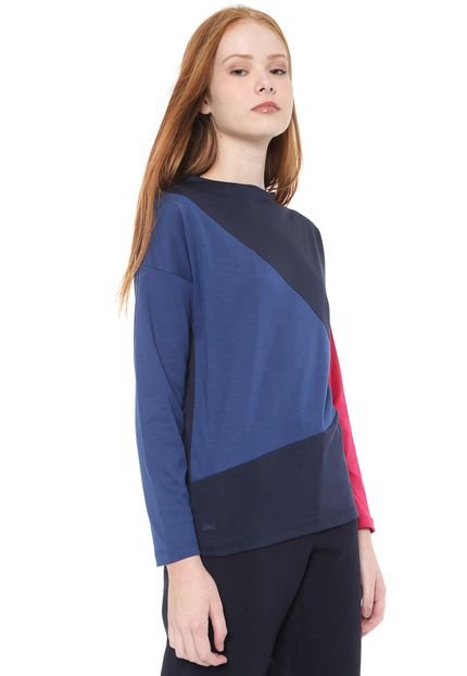 Blusa Lacoste Recortes Azul - Marca Lacoste