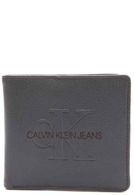 Carteira Couro Calvin Klein Logo Cinza - Marca Calvin Klein
