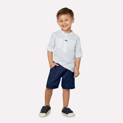 Conjunto Infantil Menino Milon Branco - Marca Milon