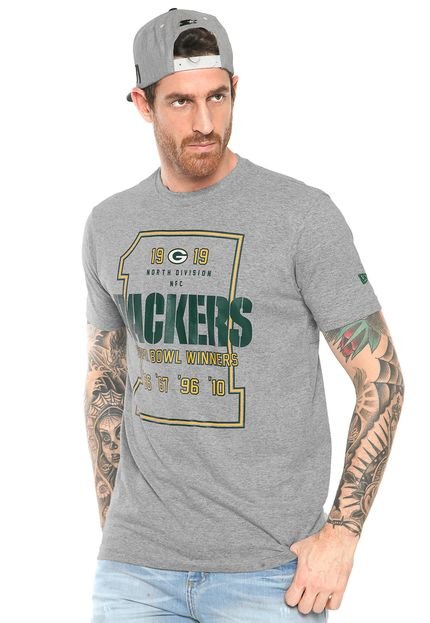 Camiseta New Era Super Bowl Logo Green B Cinza - Marca New Era
