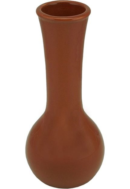 Vaso Cerâmica Horn Shape Glazed Vermelho - Marca Urban