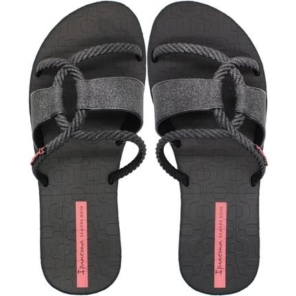 Chinelo Slide Ipanema Diversa Sempre Nova Corda Brilhante Feminina  Ipanema Preto - Marca Ipanema