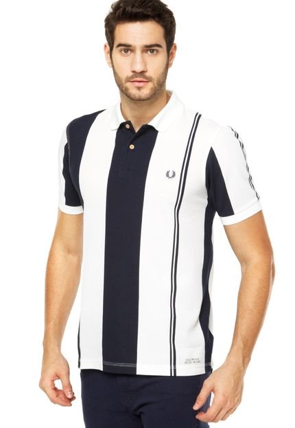 Camisa Polo Fred Perry Southsea Tipped Off-White - Marca Fred Perry