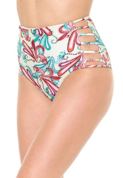 Calcinha Agua Doce Hot Pant Estampada Amarela - Marca Agua Doce