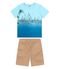Conjunto Infantil Camiseta Com Bermuda Trick Nick Marrom - Marca Trick Nick
