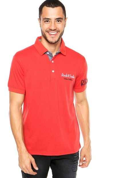 Camisa Polo Rock&Soda Urban Vermelha - Marca Rock&Soda