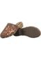 Tamanco Clog Domidona Bordado Feminino Fechado Salto Madeira Caramelo - Marca Domidona