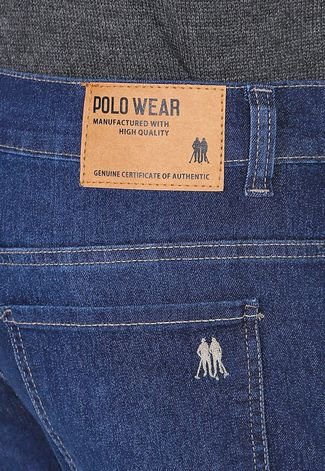 Calça Jeans Polo Wear Reta Estonada Azul