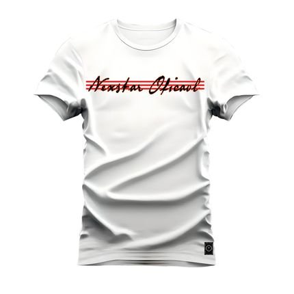 Camiseta Plus Size Shirt Premium 30.1 Algodão Estampada Nex Official  - Branco - Marca Nexstar