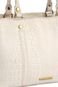 Bolsa de couro croco pequena Melina Off-white - Marca Andrea Vinci