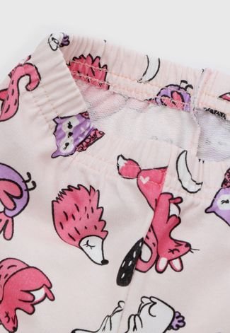 Pijama Brandili Longo Infantil Full Print Rosa