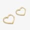Argola Coração em Prata 925 com Banho de Ouro Amarelo 18k - Marca Jolie
