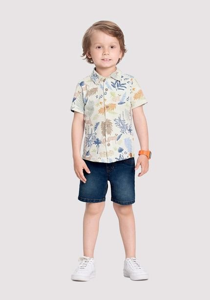 Camisa Manga Curta Infantil Menino Estampada - Marca Alakazoo