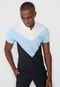 Camisa Polo Lacoste Reta Textura Azul/Branca - Marca Lacoste