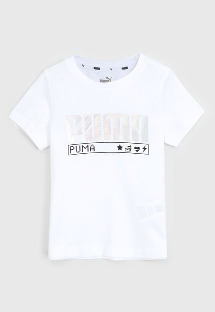 Camiseta Puma Infantil Estampada Branca - Marca Puma