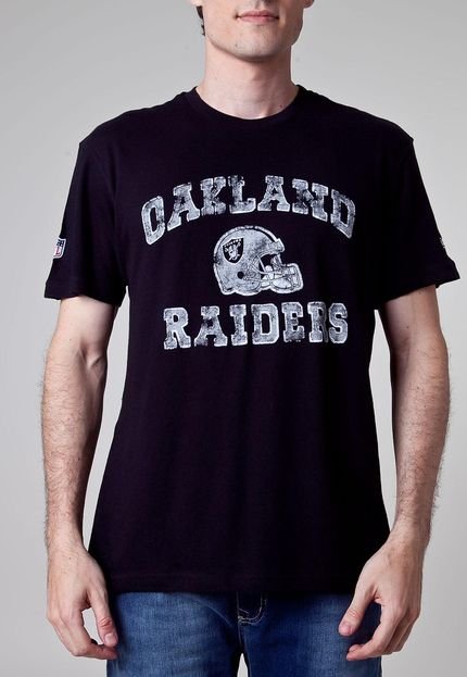 Camiseta New Era Vintage Raiders Preta - Marca New Era