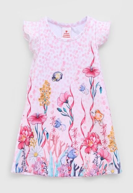 Vestido Marisol Infantil Floral Rosa - Marca Marisol