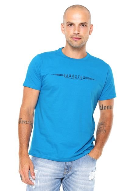 Camiseta Gangster Estampada Azul - Marca Gangster