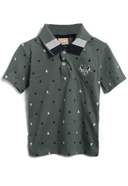 Camiseta Milon Menino Estampa Verde - Marca Milon