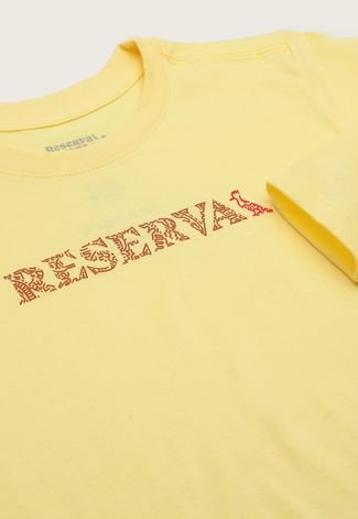 Camiseta Infantil Reserva Mini Logo Amarela