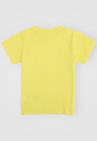 Camiseta Lacoste Kids Infantil Logo Amarela