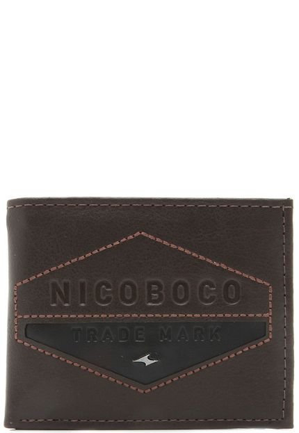 Carteira Nicoboco Riverside Preta/Marrom - Marca Nicoboco