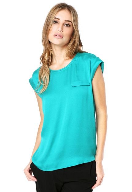 Blusa MNG Barcelona Pocket Azul - Marca MNG Barcelona