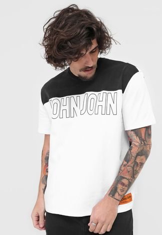 Camiseta John John Logo Branca - Compre Agora