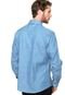 Camisa Colcci Slim Flor Azul - Marca Colcci