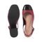Scarpin Sapato Slingback Feminino Salto Grosso Bico Quadrado Vermelho - Marca Stessy Shoes