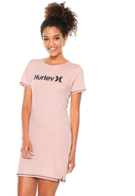 Vestido Hurley Curto Logo Rosa - Marca Hurley