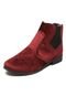 Bota Chelsea FiveBlu Veludo Vinho - Marca FiveBlu