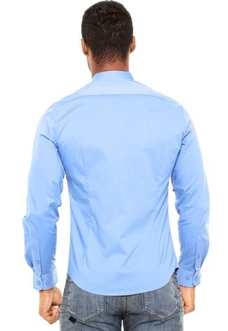 Camisa Forum Bordado Azul