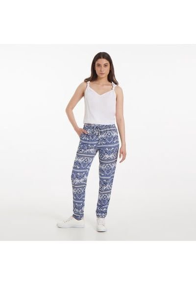 Jogger Mujer Ostu Azul Viscosa Compra Ahora Dafiti Colombia