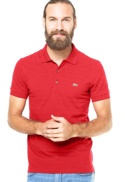 Camisa Polo Lacoste Logo Vermelha - Marca Lacoste